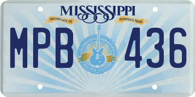 MS license plate MPB436