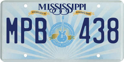 MS license plate MPB438