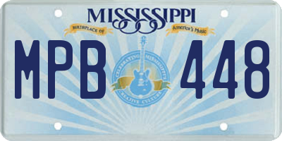 MS license plate MPB448