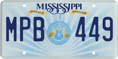 MS license plate MPB449
