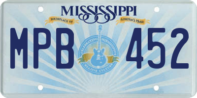 MS license plate MPB452