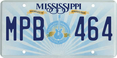 MS license plate MPB464