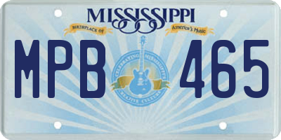 MS license plate MPB465