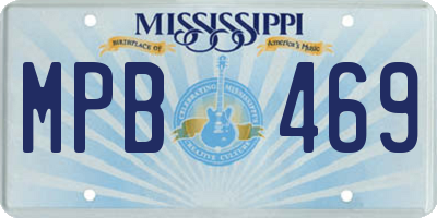 MS license plate MPB469