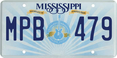 MS license plate MPB479