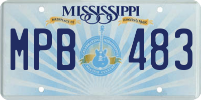 MS license plate MPB483