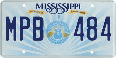 MS license plate MPB484