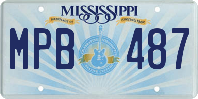 MS license plate MPB487