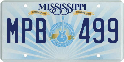 MS license plate MPB499