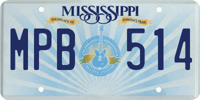 MS license plate MPB514
