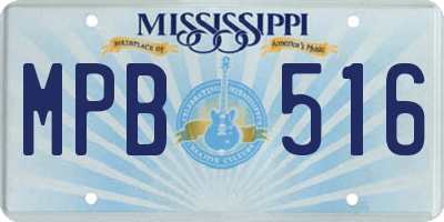 MS license plate MPB516