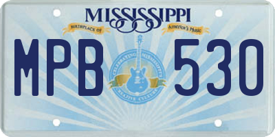 MS license plate MPB530
