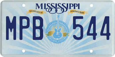 MS license plate MPB544
