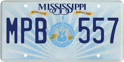 MS license plate MPB557