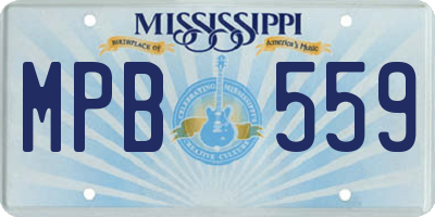 MS license plate MPB559