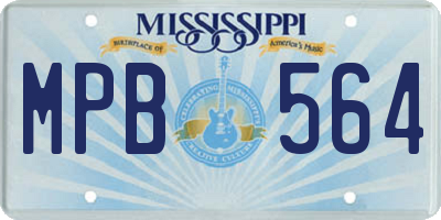 MS license plate MPB564