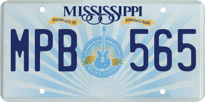 MS license plate MPB565