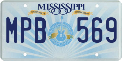 MS license plate MPB569