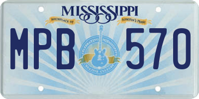 MS license plate MPB570