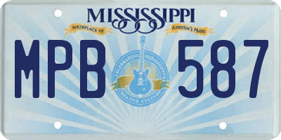 MS license plate MPB587