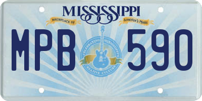 MS license plate MPB590