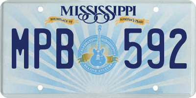 MS license plate MPB592