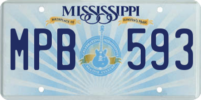 MS license plate MPB593