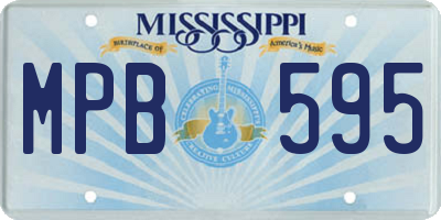 MS license plate MPB595