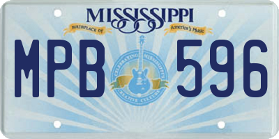 MS license plate MPB596
