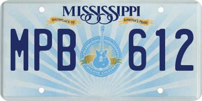 MS license plate MPB612