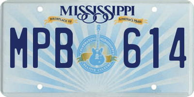MS license plate MPB614