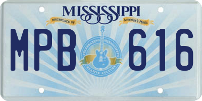 MS license plate MPB616