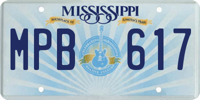 MS license plate MPB617