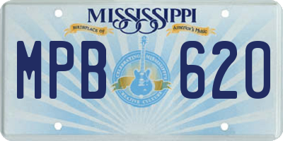 MS license plate MPB620