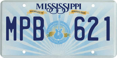 MS license plate MPB621