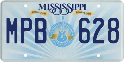 MS license plate MPB628