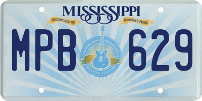 MS license plate MPB629