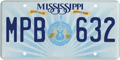 MS license plate MPB632
