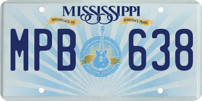MS license plate MPB638