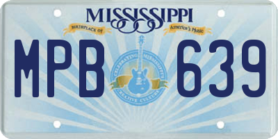 MS license plate MPB639