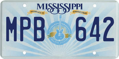 MS license plate MPB642