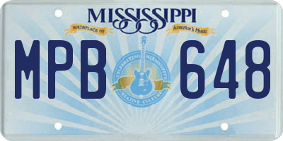 MS license plate MPB648