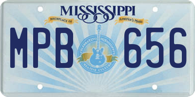 MS license plate MPB656