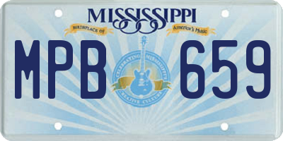 MS license plate MPB659