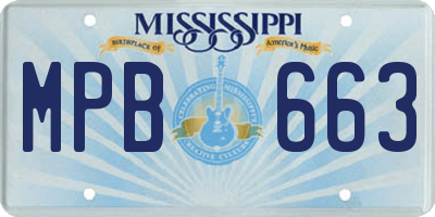 MS license plate MPB663