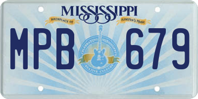 MS license plate MPB679