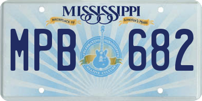 MS license plate MPB682