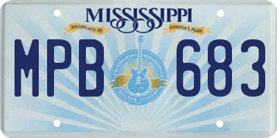 MS license plate MPB683