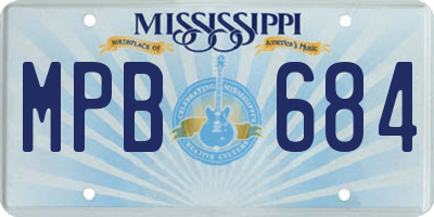 MS license plate MPB684