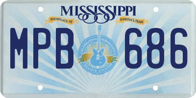 MS license plate MPB686